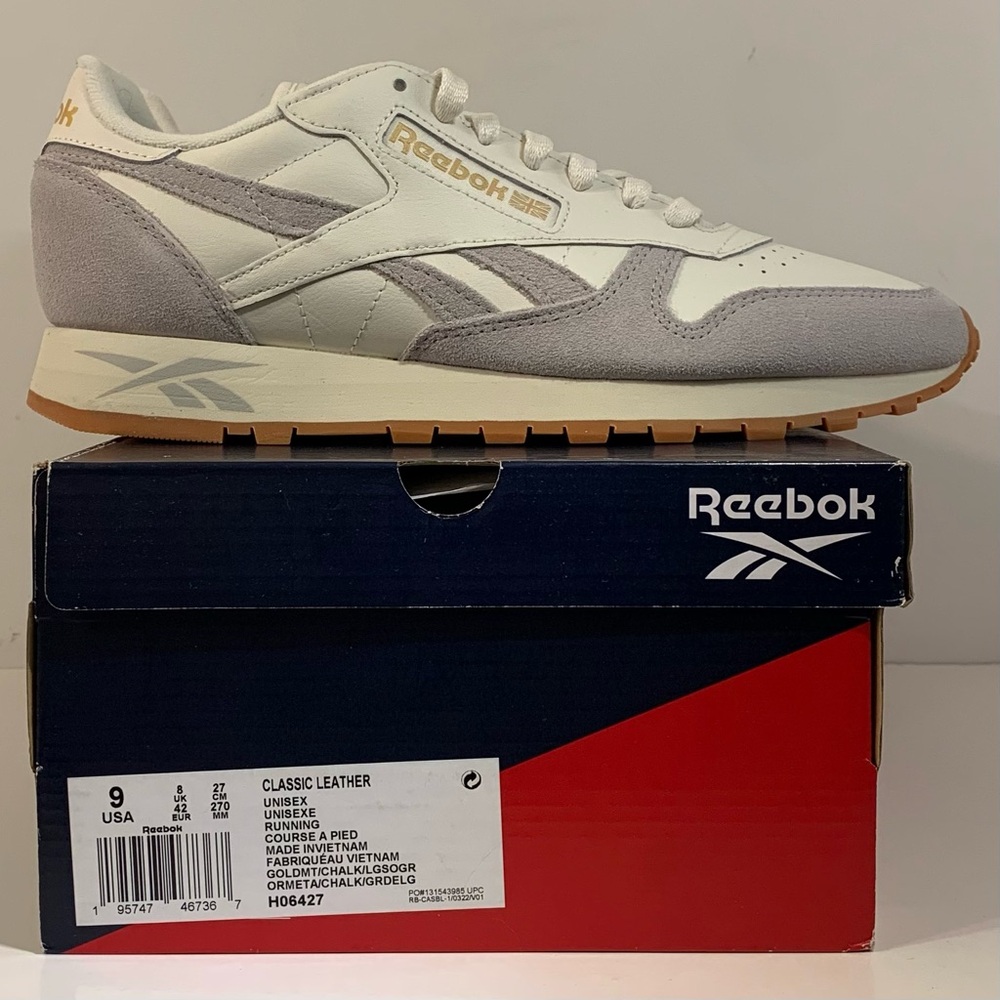 ☁[BRAND NEW] REEBOK CLASSIC LEATHER DUSTY WAREHOUSE PACK WHITE GREY MENS SIZE 9☁
